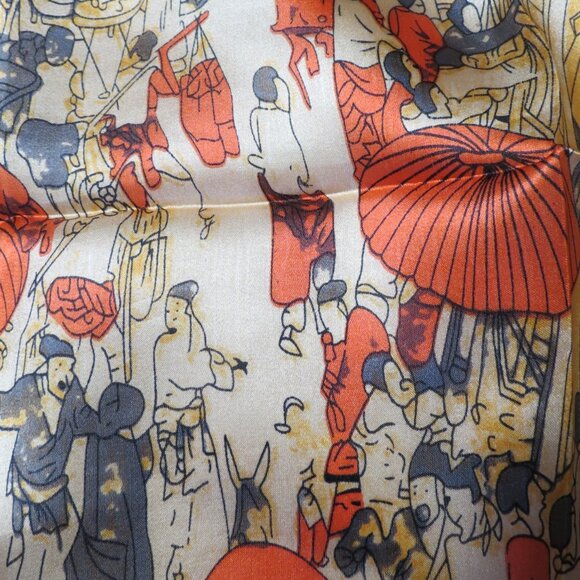 Chinese 100% silk scarf - Picture 10 of 13